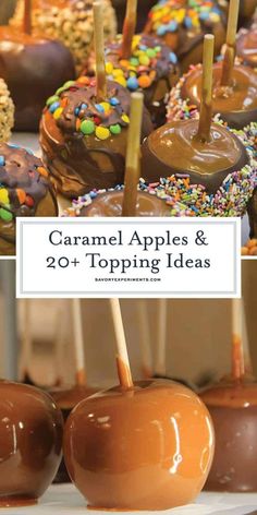 caramel apples and 20 + topping ideas