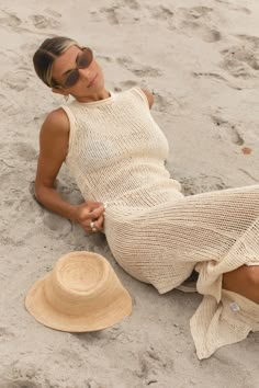 The Dolce Vita Cotton Knit Dress features an open knit design. Wear it over a swimsuit at the beach or pool as a cover-up. Made with soft cotton material for a breathable and lightweight feel. White Knit Cover Up, Summer Beach Cover Ups, Beach Knit Dress, Beach Cover Up, Swim Cover Up, Beach Cover Up Outfit, European Swimwear, Thrift Bundle, Crochet Beach Coverup