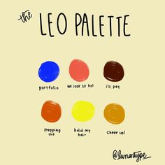 Leo Colour Palette, Leo Color Palette, Leo Zodiac Color Palette, Leo Colors, Zodiac Colors Palette, Colors Associated With Zodiac, Leo Makeup, Leo Painting Zodiac, Instagram Color Palette