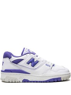 purple/white calf leather logo patch to the side perforated detailing round toe front lace-up fastening logo patch at the tongue branded insole rubber sole These styles are supplied by a premium sneaker marketplace. Stocking only the most sought-after footwear, they source and curate some of the most hard to find sneakers from around the world. New Balance 550 Purple, Purple New Balance, Nb Shoes, Pin Up Shoes, Shoes For School, Balance 550, Shoes Heels Classy, All Nike Shoes, Purple Sneakers