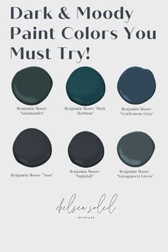 dark and moody paint colors you must try for the next color scheme in your home