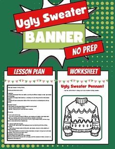 the ugly sweater banner is shown with instructions