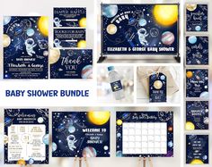 baby shower bundle with space theme