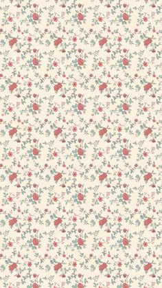 an old fashioned wallpaper with red and blue flowers