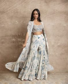 DRESS Arpita Mehta, Indian Dresses For Women, Sharara Designs, Sangeet Outfit