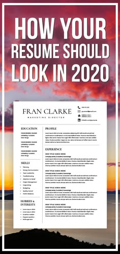 a professional resume with the title how your resume should look in 2019