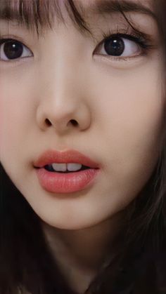 Epicanthic Fold, Rabbit Teeth, Close Up Faces, Make Up Inspo, Nayeon Twice, Korean Actresses, Pink Lips, Pretty Face