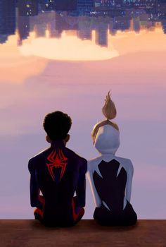 Spider Man Across the SpiderVerse Wallpaper Miles Morales And Gwen Stacy Wallpaper, Spiderman And Gwen, Spiderman And Spider Gwen, Miles Spiderman, Miles Morales Spiderman, Across The Spider Verse