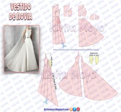 the pattern for a wedding gown