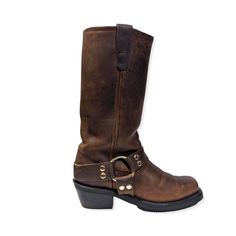 These Double H Tall Brown Leather Boots Are The Perfect Blend Of Rugged Durability And Classic Western Style. Designed With A Square Toe, These Boots Offer Both Comfort And A Modern Look, Making Them A Versatile Addition To Any Wardrobe. Crafted From High-Quality Leather, They Boast A Rich Brown Finish That Only Gets Better With Time. Available In A Men's Size 6 Or Women's Size 7.5, These Boots Are Made To Fit Perfectly And Provide Lasting Comfort. Whether You're Hitting The Trails Or Heading Ou Square Toe Leather Boots, Tall Brown Leather Boots, Tall Brown Boots, Mens Leather Boots, Brown Leather Boots, Western Style, Brown Boots, High Quality Leather, Western Fashion