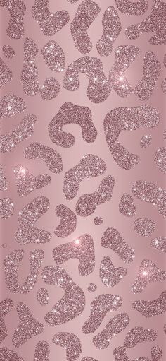 a pink leopard print background with lots of glitter