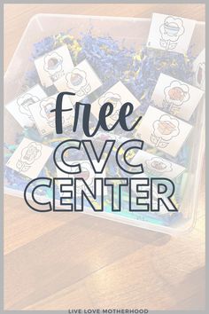 the free cvc center is filled with pictures and words to help kids learn how to write