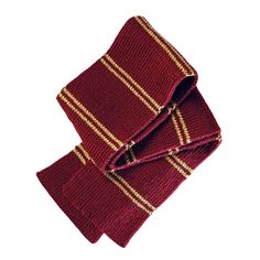 two red and gold striped scarfs folded on top of each other