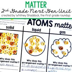 Learning about the states of matter in 2nd grade and the properties of matter is a big part of the 2nd grade Next Gen Science Standards. This 3 week in-depth unit gives students hands on activities, STEM challenges, matter experiments and literacy connections, to help them understand the big idea, ... Stem Matter 2nd Grade, States If Matter Experiments, Forms Of Matter Activities, Second Grade Matter Activities, Second Grade Matter Experiments, 2nd Grade Matter Activities, Science Properties Of Matter, Properties Of Matter 1st Grade