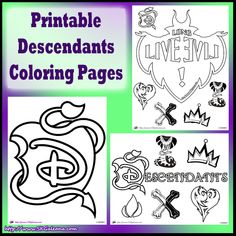 the printable coloring pages for kids to color and learn how to draw them with