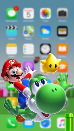 an image of mario and luigi on the nintendo wii game console with other games in the background