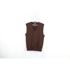 Vintage 70s Streetwear Mens Medium Distressed Blank Knit Sweater Vest Brown USA Mens Sweater Has pilling. Color faded. USA made Mens size Medium Measurements are: 18 inches underarm to underarm 24 inches top to bottom Brown Cotton Blend US Shipping is FREE Canada is $15 and International is $24 Check out my other items in my store! M376 Brown Cotton V-neck Outerwear, Brown V-neck Cotton Outerwear, Vintage Brown Knit Top, Vintage Cotton Sweater Vest For Winter, Classic Brown Wool Sweater Vest, Retro Brown Cotton Vest, Retro Cotton V-neck Outerwear, Retro Cotton Sweater Vest For Fall, Vintage V-neck Sweater Vest For Winter