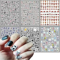 Cute Cow Nail Art Stickers, Cartoon Cow Nail Decals 3D Self-Adhesive Nail Sticker Design Holographic Cattle Nail Art Decal Decoration for Women Girls Manicure Tips DIY Animal Nails Art Supplies Cow Nail Art, Nail Stickers Designs, Animal Nail Art, Cow Nails, Stickers Cartoon, Cartoon Cow, Manicure Tips, Animal Nails, Cute Cow