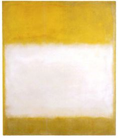 an abstract painting with yellow and white colors