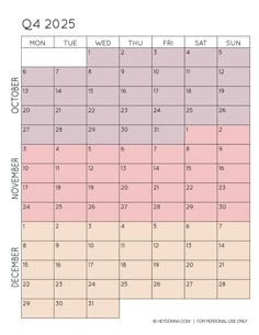 the printable calendar for october and december