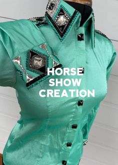 the horse show creation is displayed on a mannequin