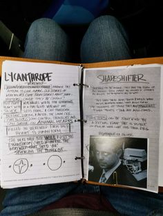 an open book with writing on it and pictures in the pages next to each other