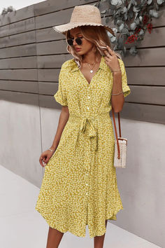 Chic Dress Elegant, Boho Chic Dress, Elegant Maxi Dress, Boho Summer Dresses, High Waist Dress, Womens Floral Dress, Floral Print Midi Dress, V Neck Midi Dress, Midi Dress Summer