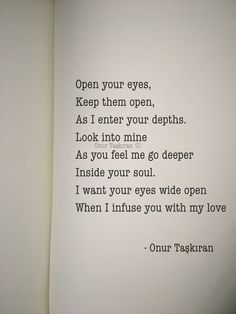 an open book with a poem written on it