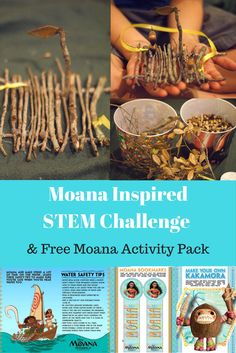 Moana Inspired STEM Challenge & Free Moana Activity Pack This is a fun STEM challenge for those who have or will see Disney's Moana. Disney Stem Activities, Moana Activities, Moana Printables, Disney Lessons, Stem Camp, Stem Challenge, Stem Activity, Moana Party, Parenting Resources