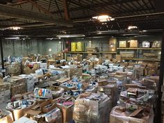 a large warehouse filled with lots of boxes