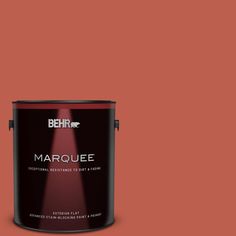 behr marquee paint in yellow and red with the words marquee on it