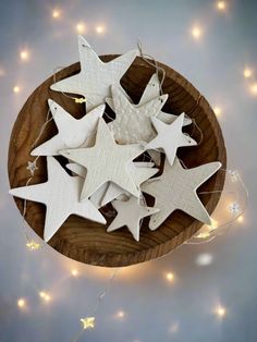 Dreamy Romantic White Ceramic Star Ornaments - Handmade, Minimalist Design, Holiday Decor, Christmas Decorations Minimalist Holiday Decor, Christmas Ceramics, Ceramic Star, Lace Texture, Star Christmas Tree, Candle Luminaries, Star Ornaments, Minimalist Christmas Tree, Scandi Christmas