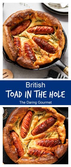 the british toad in the hole is an easy and delicious appetizer that's ready to be eaten