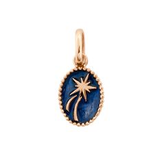 Gigi Clozeau - Shooting Star Pendant, Lapis, Rose Gold Star Charm Pendant Jewelry Gift, Symbolic Pendant Necklace With Star Charm, Luxury Star Charm Pendant Jewelry, Celestial Star Charm Pendant Necklace, Rose Gold Star Charm Pendant Necklace, Shooting Stars, Fantasy Jewelry, Star Pendant, Star Designs