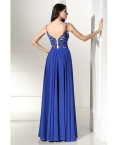 Shop cheap classy lace empire line blue chiffon prom dress online. Custom-made any plus size or color. Pro since 2009. Prom Dresses Online, Chiffon Prom Dress, Backless Dress Formal, Prom Dress, Formal Dresses Long, Custom Made, Prom Dresses, Chiffon, Prom