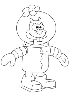 a cartoon character from the sesame series, with black and white outlines on it