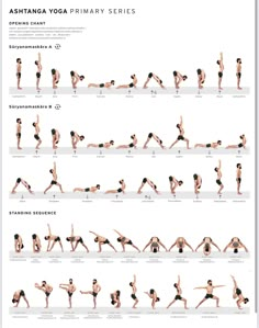 Ashtanga Yoga Primary series, practice sheet. Includes mantras, asana names, drishti, breaths, and notes on when and where to vinyasa, do chakrasana or return to the top of the mat. Ashtanga Yoga Third Series, Gentle Floor Yoga Sequence, Ashtanga Yoga Poses, Asanas Yoga Poses, Vinyasa Yoga Poses, Ashtanga Yoga Primary Series, Vinyasa Yoga Sequence, Yoga Ashtanga, Restorative Yoga Poses