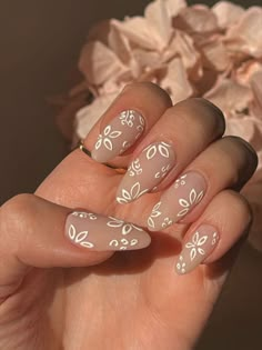 Unghie Sfumate, Colorful Nails, Neutral Nails, Prom Nails, Floral Nails