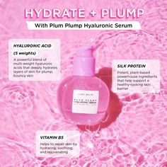 Glow Recipe Plum Plump Hyaluronic Acid Skin Care Serum - Hydrating Skincare + Face Serum for Women & Men with Antioxidant Plum + Vitamin B5 to Repair Skin Barrier & Lock-In Facial Hydration (30ml) Glow Recipe Plum Plump, Plum Plump, Skin Care Face, Hyaluronic Serum, Glow Recipe, Skin Therapy, Summer Skin, Layers Of Skin, Hyaluronic Acid Serum