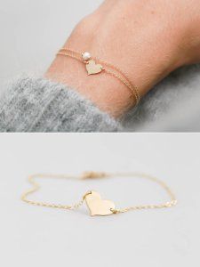 Personalized Heart Bracelet, Small Heart Necklace, Initial Charm Bracelet, Rose Gold Heart, Chain Extenders, Initial Charm, Dainty Jewelry, Heart Bracelet