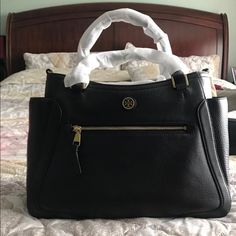 Nwt Tory Burch Bag; Black; Brand New; Comes With Dust Bag W:14" H:10" D:6"/Stap Drop:6.5"/Crossbody Strap Drop:19-22" Tory Burch Bag, Tory Burch, Dust Bag, Bag Lady, Brand New, Women Shopping, Black