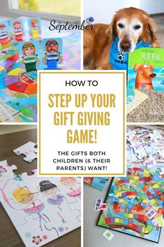 a collage of pictures with the words how to step up your gift giving game