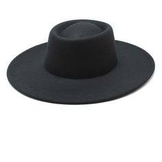 Never Worn Black Hat Excellent Condition Casual Solid Color Felt Hat With Flat Crown, Casual Felt Hat With Flat Crown, Chic Black Fedora With Flat Crown, Black Fedora With Flat Crown For Spring, Winter Solid Top Hat With Flat Brim, Black Spring Hat With Flat Crown, Solid Color Wide Brim Top Hat For Fall, Casual Solid Hat With Flat Crown, Black Flat Crown Hat For Spring