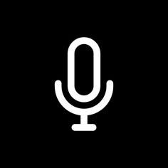 a black and white microphone icon on a dark background with the letter o in the center