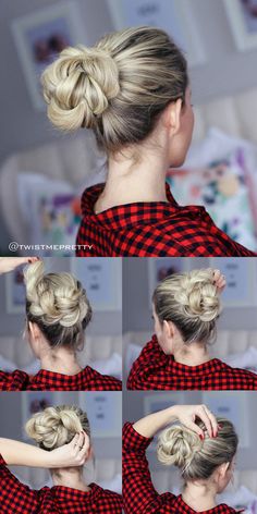 4 Hairstyles for Dirty Hair - Twist Me Pretty Hairstyles Lazy, Pull Through Braid, Fishtail Braid, Hair Tutorials Easy, Penteado Cabelo Curto, Easy Braids, Long Blonde, Long Blonde Hair