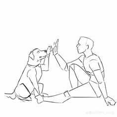 Cuddling Pose Reference Art, Person And Dog Drawing, Two People Sitting Reference, Funny Duo Poses Drawing, Character Interaction Poses Reference, Person On Leash Drawing Reference, Holding Knees Pose Reference, Couples Drawing Reference, 4 Person Poses Drawing