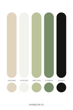 the different shades of black, white, and green are shown in this graphic style