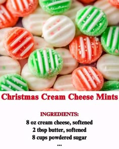 Paula Deen | Christmas Cream Cheese Mints | Facebook Mints Cream Cheese, Christmas Cream Cheese, Quick Holiday Treats, Christmas Cream, James Martin Recipes, Christmas Party Treats, Cream Cheese Mints, Full Recipes, Cupcake Cake Designs