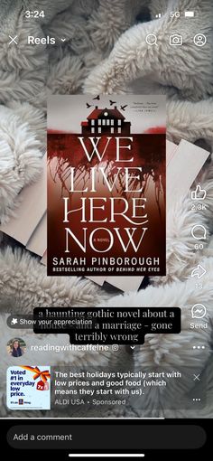 the cover of we were here now by sarah pinbrough is shown in this screenshot