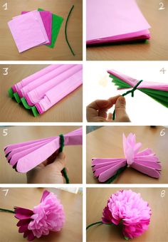 how to make paper flowers out of construction paper - step by step instructions on how to make them